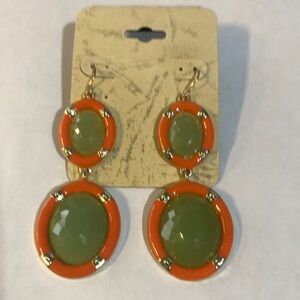 New Green,Yellow and Gold Dangle Earrings